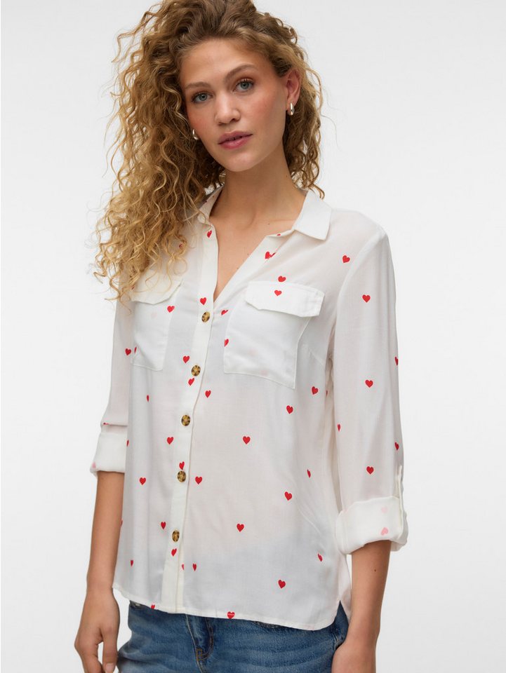 Vero Moda Hemdbluse VMBUMPY L/S SHIRT NEW WVN GA NOOS Viskose, regular fit