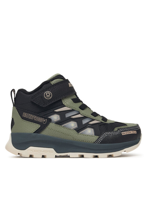 Skechers Schnürschuhe S-Lights Waterproof: Storm Blazer - Glow Trail 406381L/BKOL Schwarz