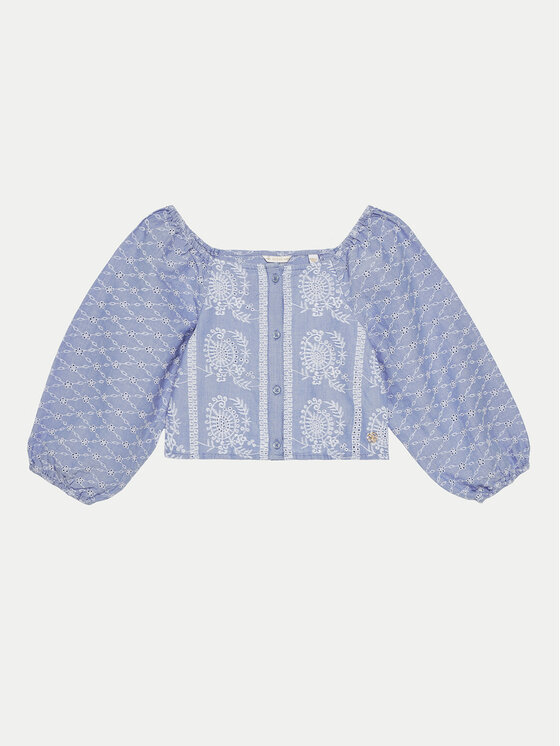 Guess Bluse J5GH08WH7K0 Blau Regular Fit