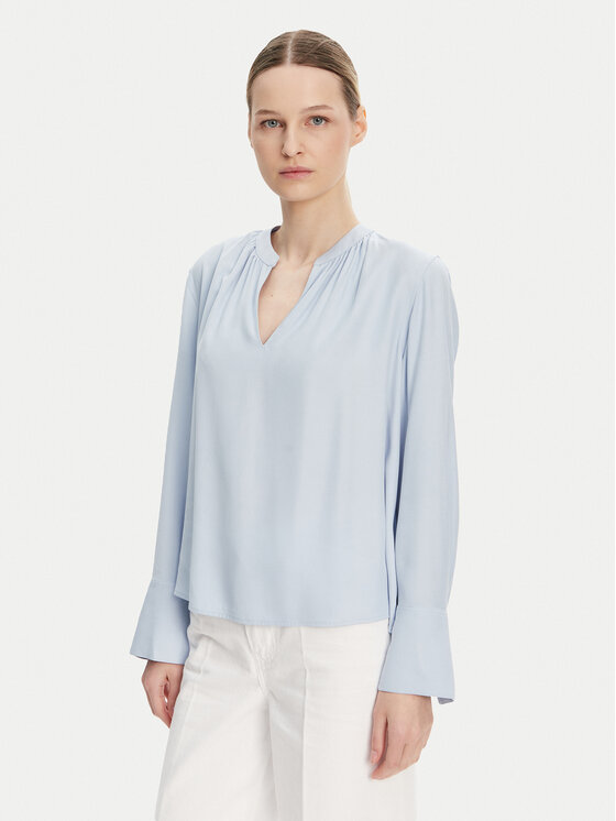 Tommy Hilfiger Bluse WW0WW44049 Himmelblau Regular Fit
