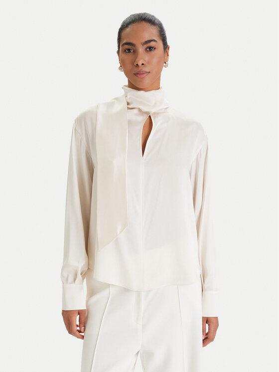 MAX&Co. Bluse Pascia 2616111051200 Écru Regular Fit