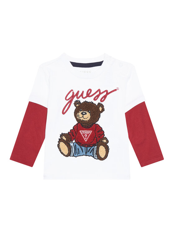 Guess Bluse N4BI08 I3Z14 Weiß Regular Fit