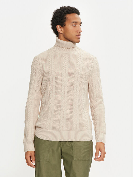 Jack & Jones Rollkragenpullover 12261441 Beige Regular Fit