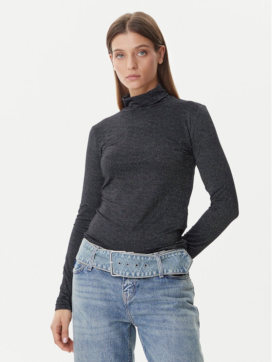 Vero Moda Rollkragenpullover Lava 10334586 Schwarz Loose Fit