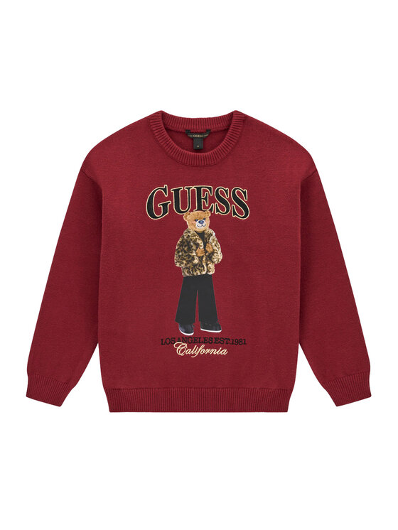 Guess Pullover J6BR05 Z1339 Rot Regular Fit