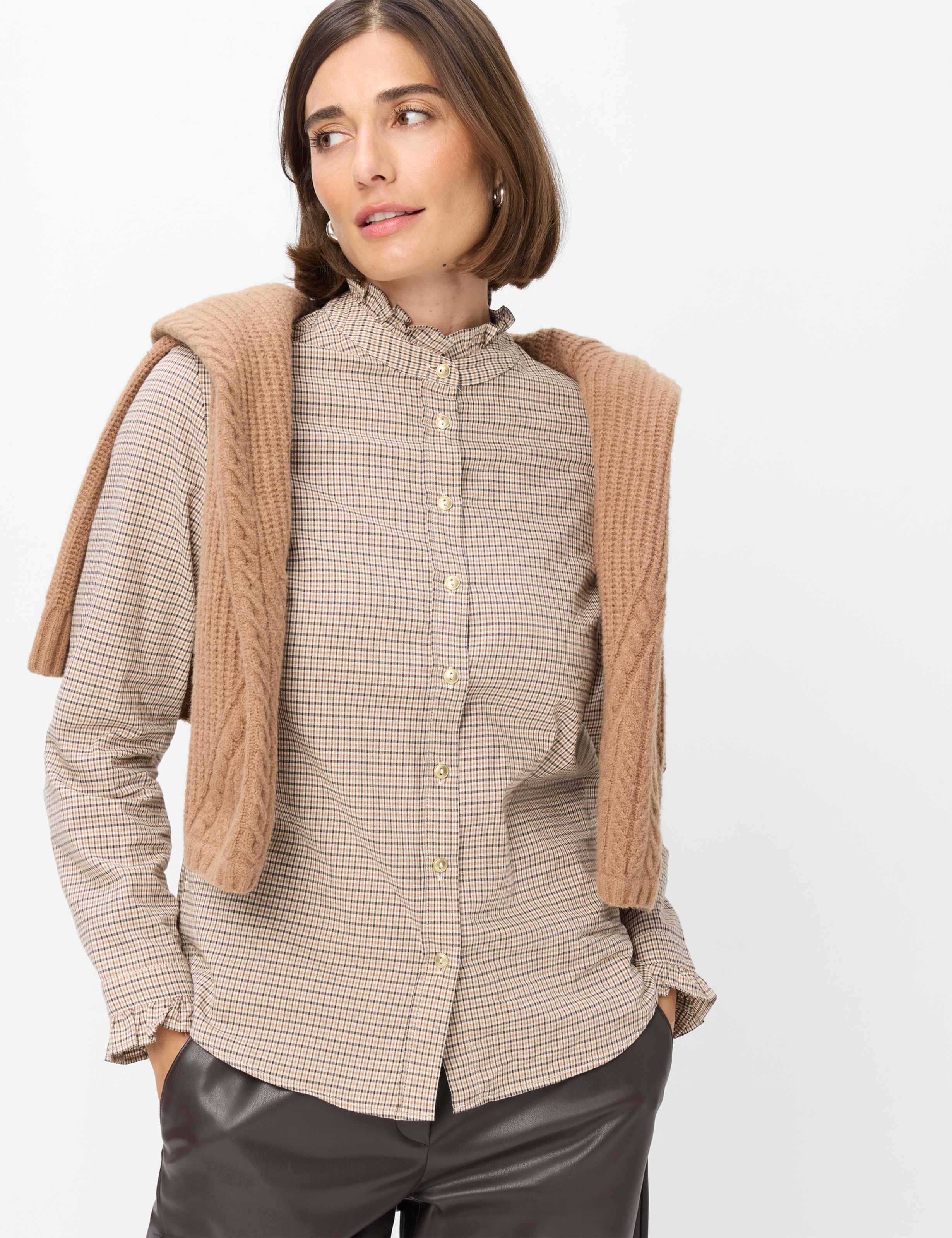 Brax Damen Bluse Style VICTORIA soft ecru, hellbeige,