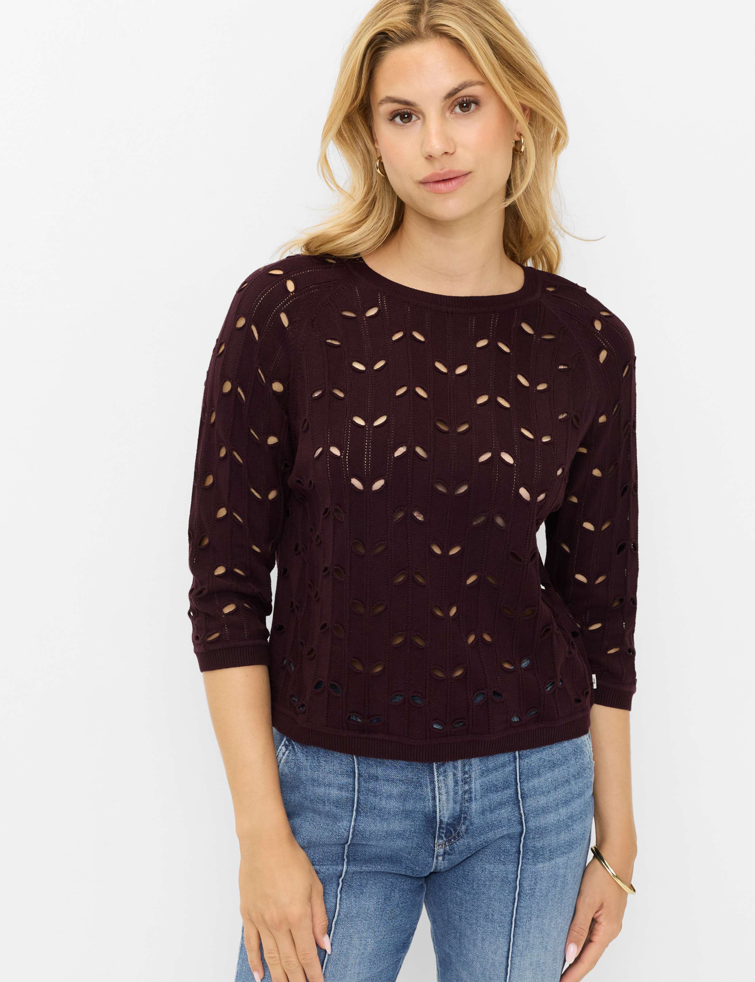 Brax Damen Pullover Style NALA blackberry violet, dunkles lila,