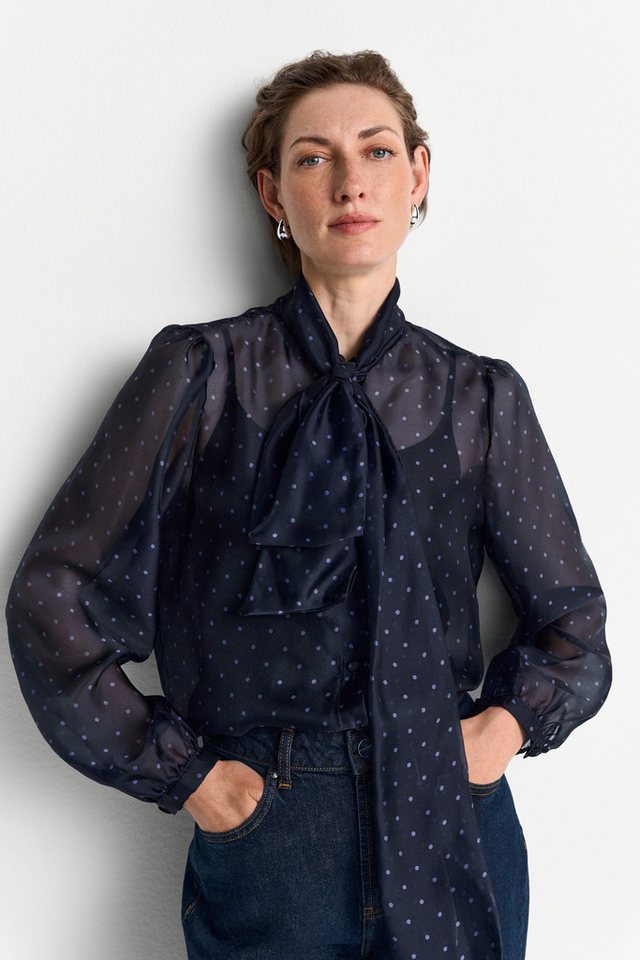 RICHROYAL Schluppenbluse Regular fit mit Schleife