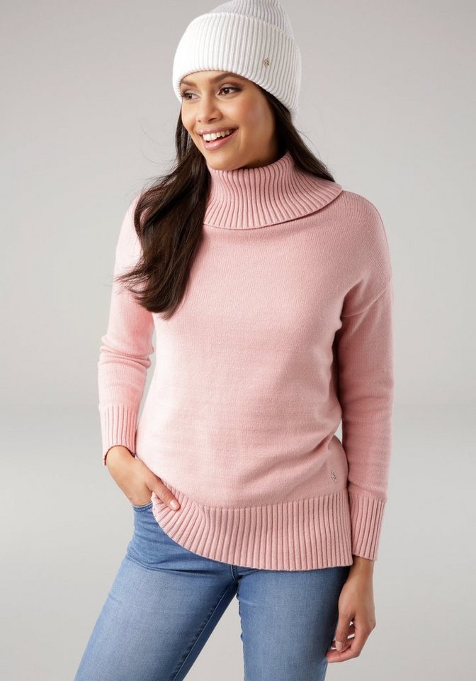 Tamaris Strickpullover aus weicher Viskosemischung in lässiger Form mit seitlichen Schlitzen
