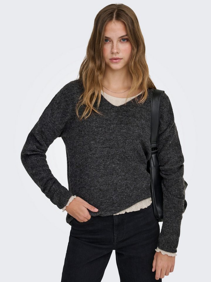 ONLY Strickpullover ONLCAMILLA V-NECK L/S PULLOVER KNT NOOS