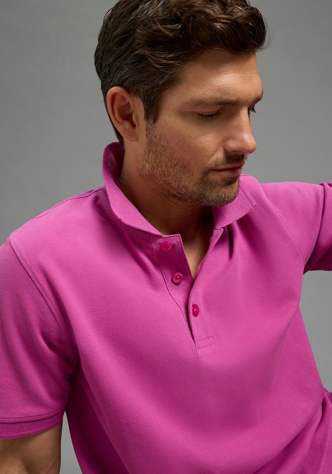 Man's World Poloshirt Kurzarm, lockere Passform, unifarben