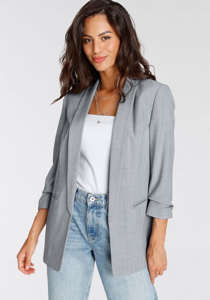 Laura Scott Longblazer mit gerafften Ärmeln