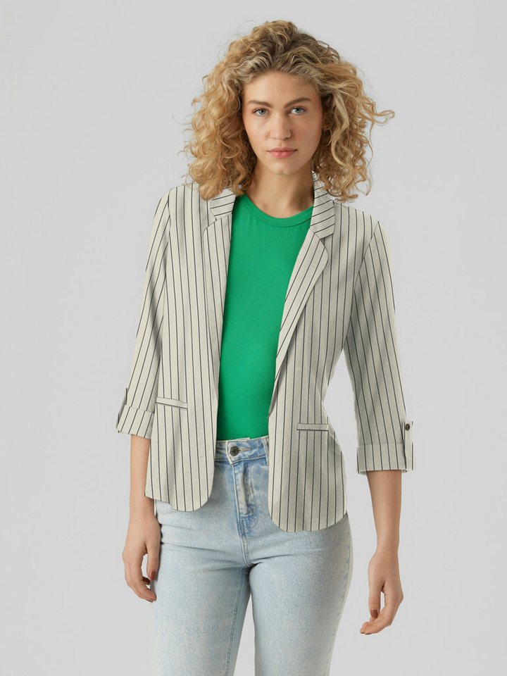 Vero Moda Kurzblazer VMJESMILO 3/4 LOOSE BLAZER WVN NOOS mit Leinen