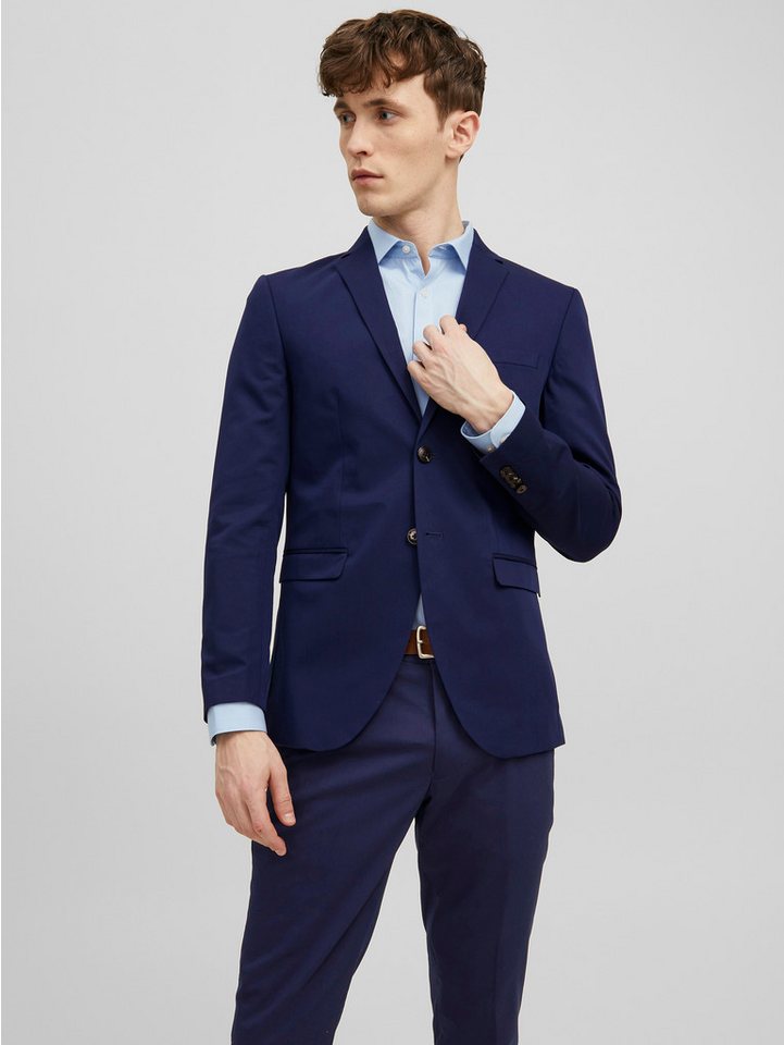 Jack & Jones Sakko JPRFRANCO Blazer mit 2-Knopf-Form und extra schmalem Schnitt unifarben, modisch, slim fit, Kunstfaser