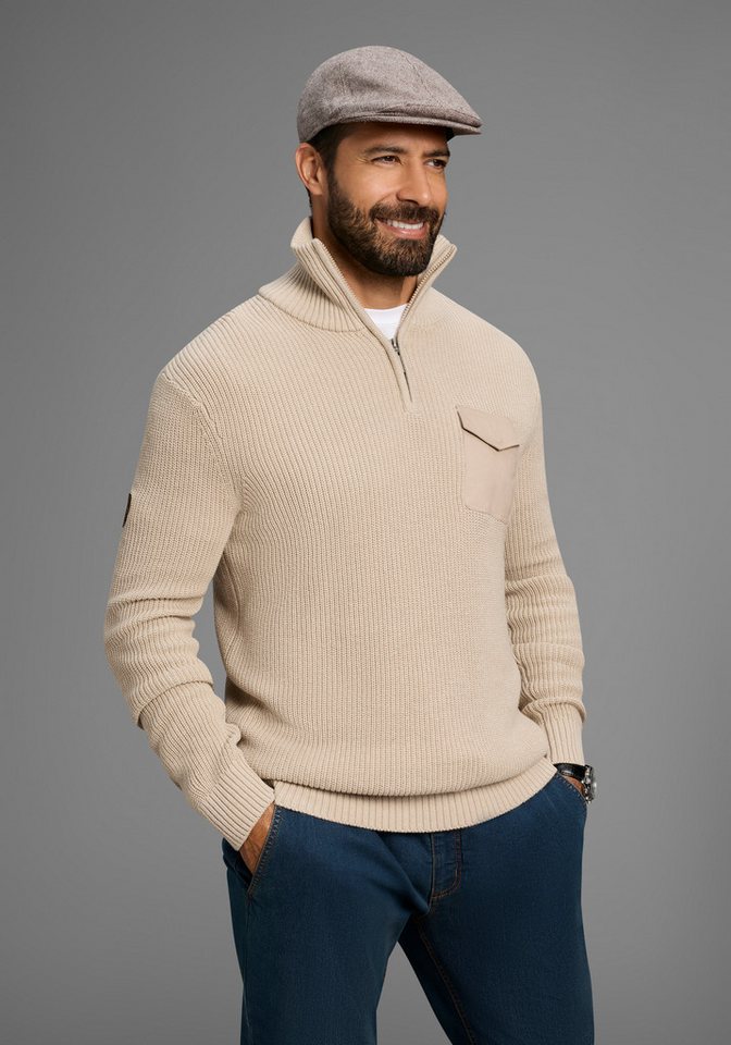 Man's World Schiebermütze im modischen Tweed-Look mit wärmenden Futter