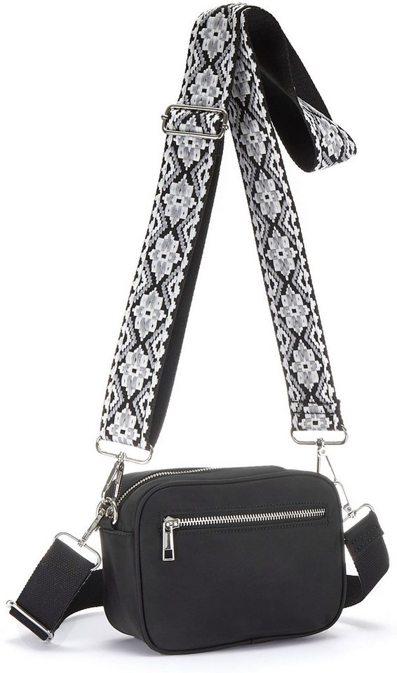 LASCANA Umhängetasche Minibag, Crossbody Bag, Damentasche, Schultertasche, Handtasche Damen zum Umhängen mit auswechselbaren Schulterriemen VEGAN