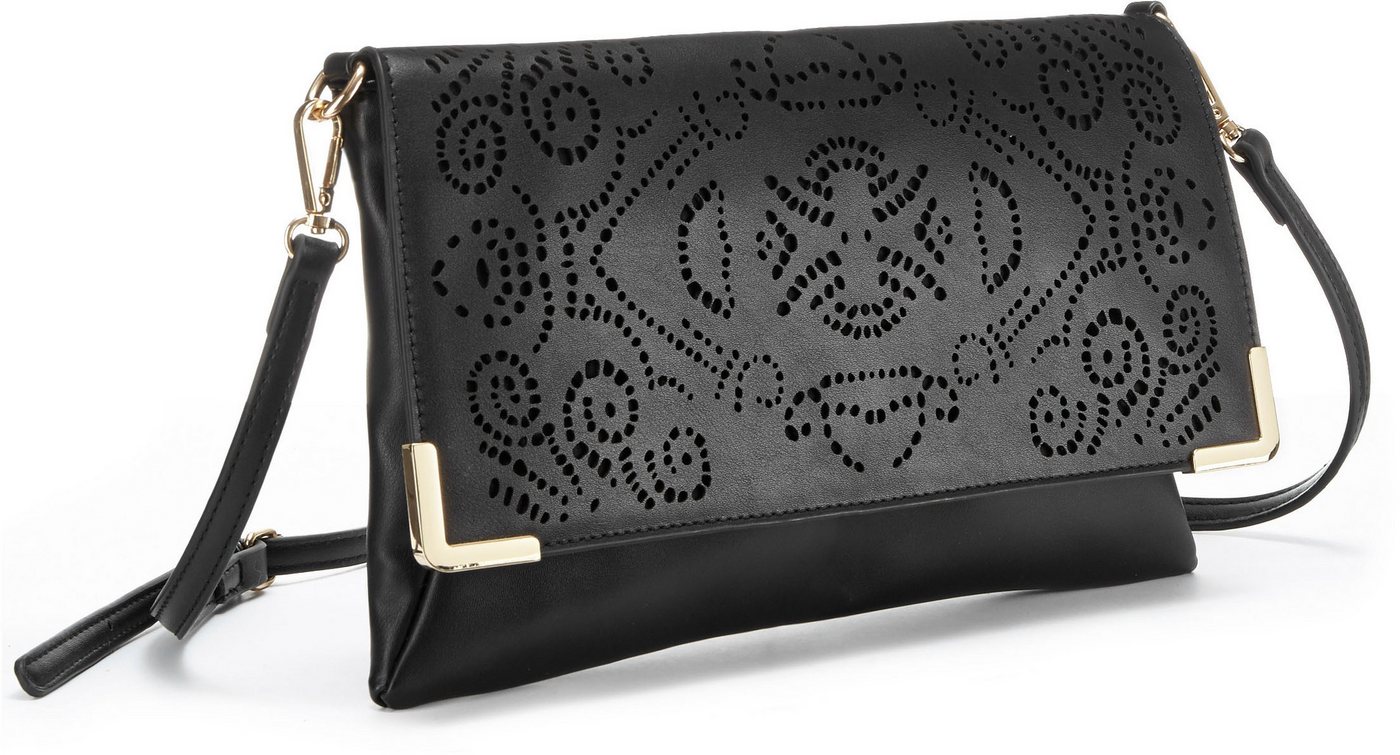 Vivance by Lascana Umhängetasche Clutch,Abendtasche, Minibag, Handtasche, Schultertasche, Crossbody Bag, Handtasche Damen zum Umhängen, mit modischen Cut-Outs, VEGAN