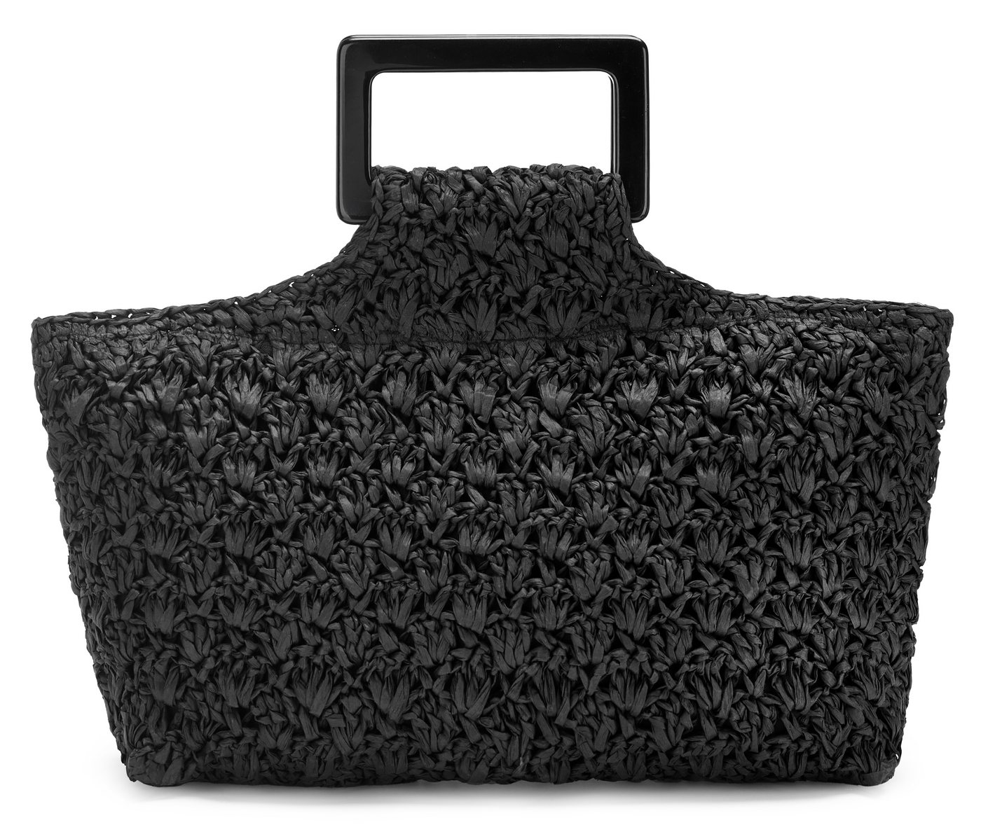 LSCN by LASCANA Handtasche Clutch, Tragetasche, Sommertasche, Strandtasche, NEU im sommerlichen Bast-Look mit modischem Henkel