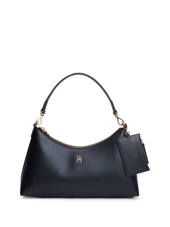 Tommy Hilfiger Schultertasche TH ICON SHOULDER BAG (Set, Mit abnehmbarem Schlüsseltäschen), Damen Handtasche, Clutch mit edlem Logoschriftzug
