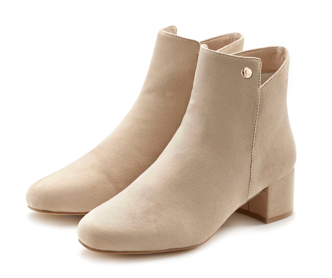 LASCANA Herbststiefelette, Ankle Boots, Stiefel, Stiefelette mit bequemen Blockabsatz VEGAN