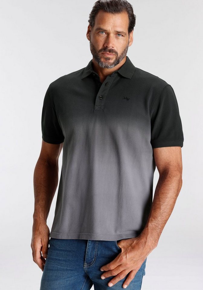 Man's World Poloshirt Kurzarm, mit Polokragen, aus Piqué-Stoff, mit stilvoller Stickerei