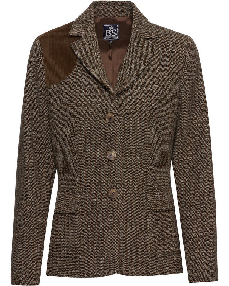 Brigitte von Schönfels Jackenblazer Fischgrat-Tweed-Blazer