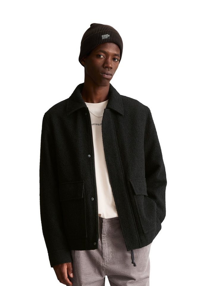 Marc O'Polo DENIM Wolljacke regular aus weichem Bouclé mit Recycling-Anteil