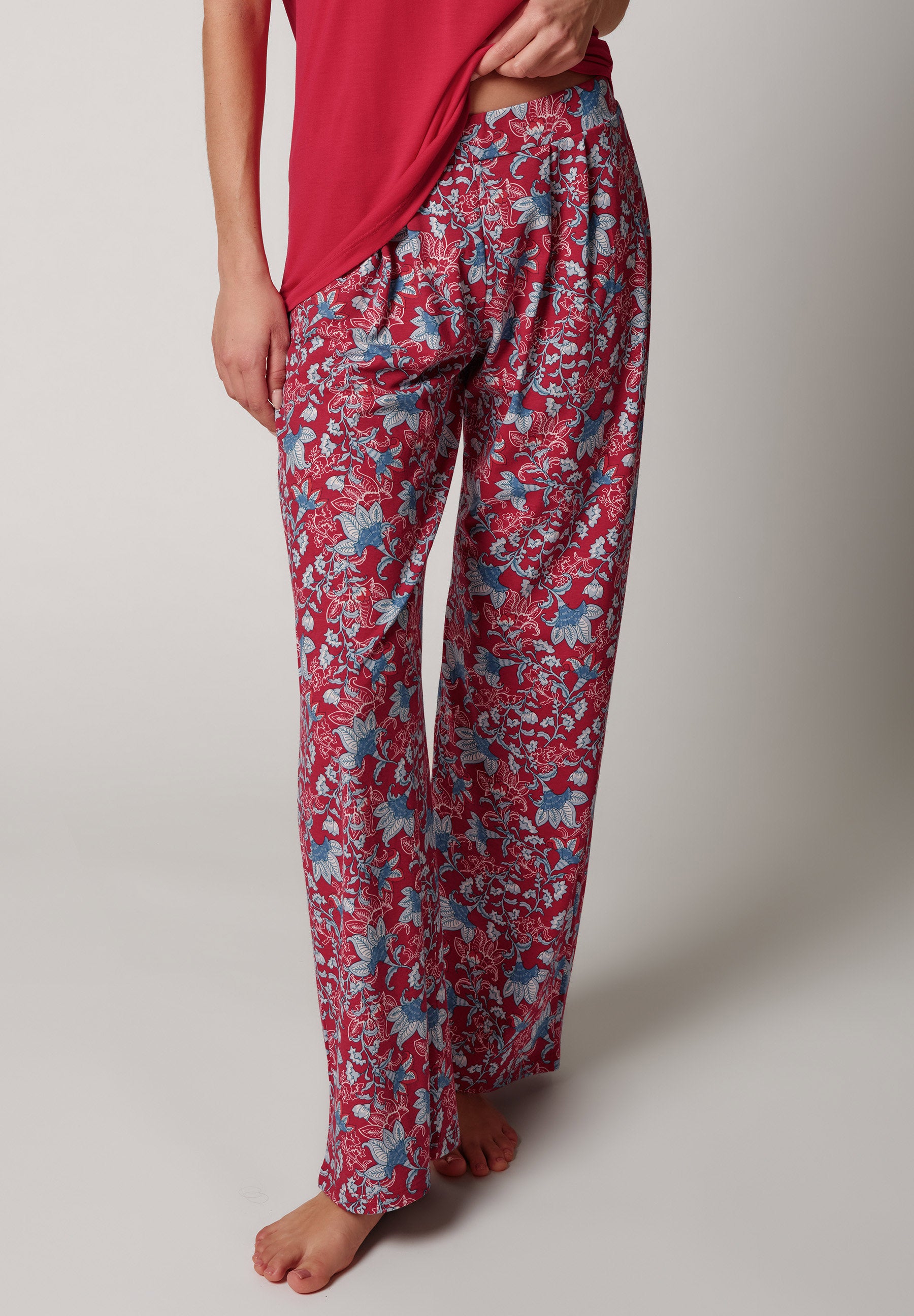 Night Selection 2 Pants lang red paisleyflowers 010332-01H371