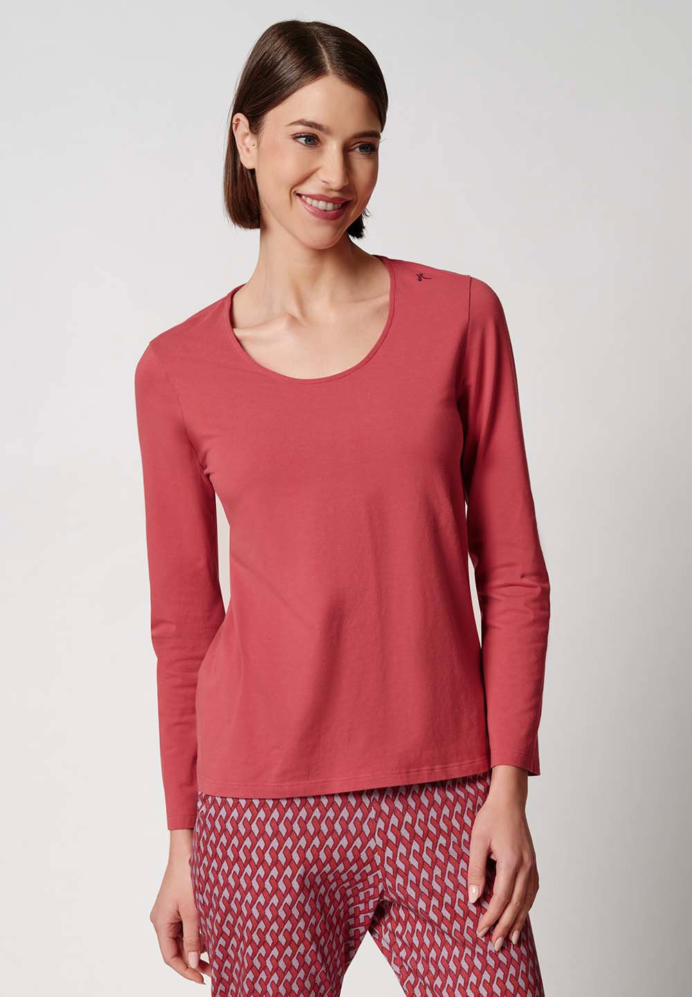 Night Selection 2 Shirt langarm garnet rose 010407-01H422