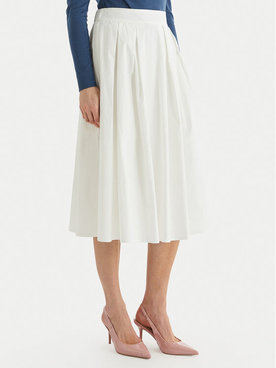 ONLY Trapezförmiger Rock Maila 15369555 Weiß Regular Fit