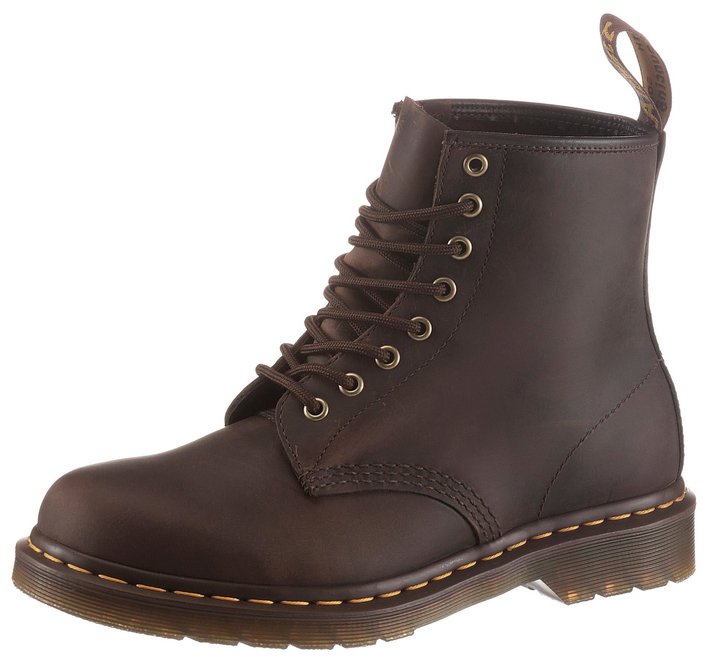 DR. MARTENS 8 Eyes Boot 1460 Crazy Horse Schnürstiefel Boots, Stiefel mit Lederinnensohle - schmale Form