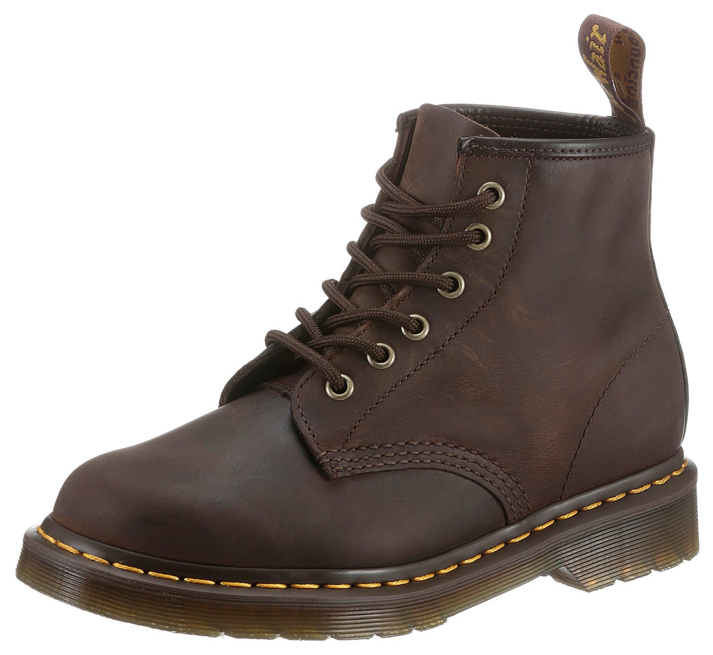 DR. MARTENS 6 Eye Boot 101 CRAZY HORSE Schnürboots Boots, Stiefel mit gepolsterter Sohle