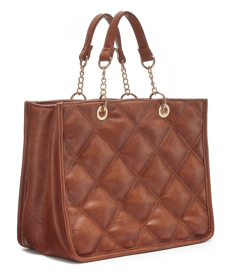 Vivance by Lascana Handtasche Henkeltasche, Schultertasche, Minibag, Damentasche, mit modischer Steppung und Ketten-Details VEGAN