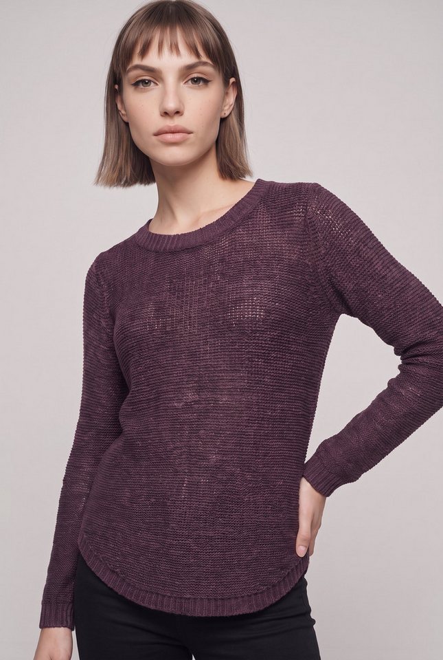 ONLY Strickpullover ONLGEENA XO L/S PULLOVER KNT NOOS Materialmix, regular fit