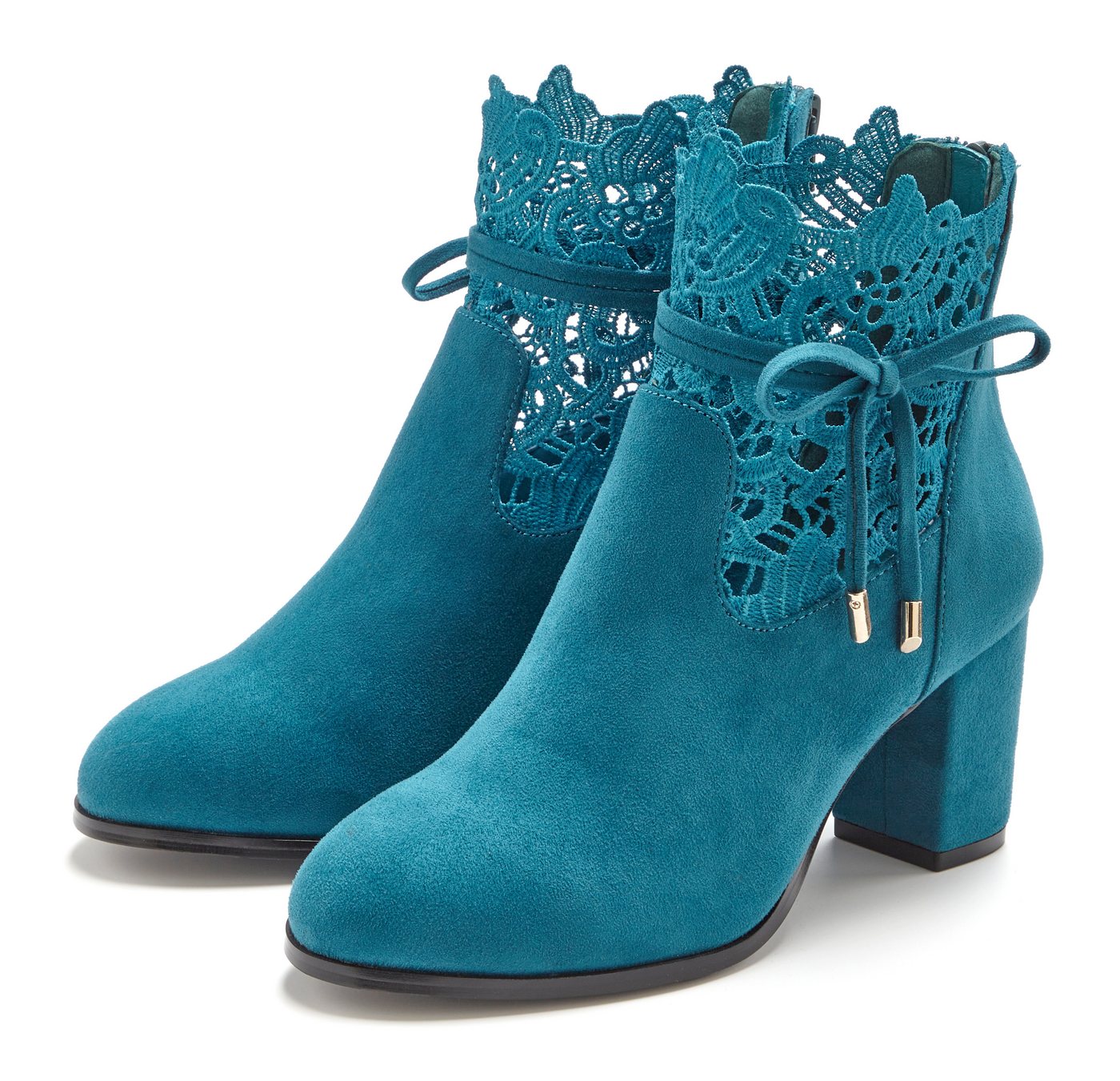 LASCANA Herbststiefelette, Ankle Boot, Stiefel, High-Heel-Stiefelette mit modischer Spitze und bequemen Blockabsatz