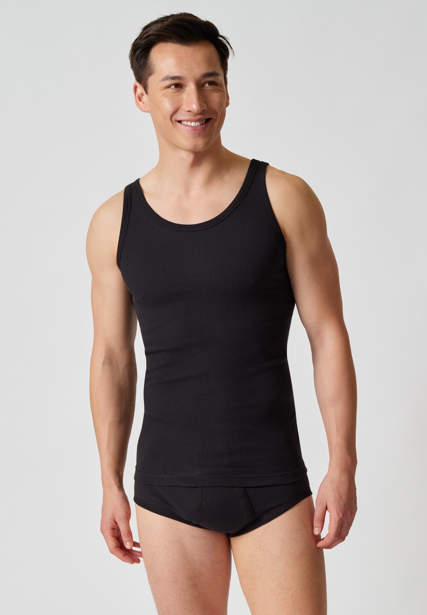 Cotton 2 Pack Double Rib Tanktop Doppelpack black 112103-017665