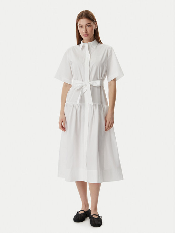 KARL LAGERFELD Hemdkleid B2W13017 Weiß Regular Fit