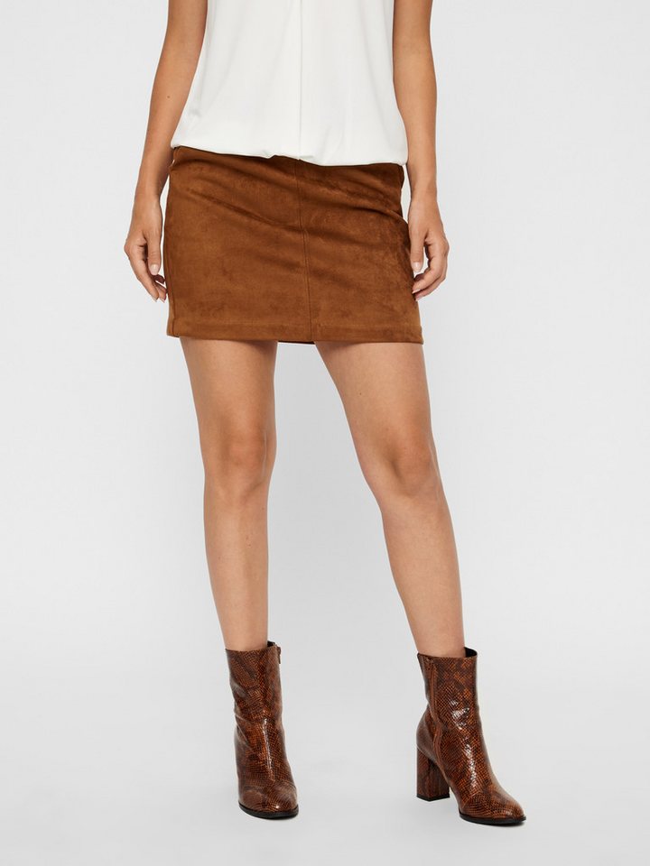Vero Moda Lederimitatrock VMDONNADINA FAUXSUEDE SHORT SKIRT Materialmix