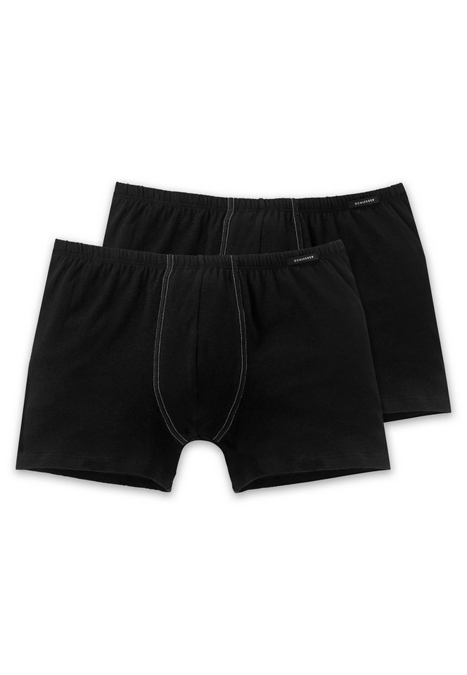 Schiesser Boxershorts Essentials (2er Pack) mit angenehm weichem Bund