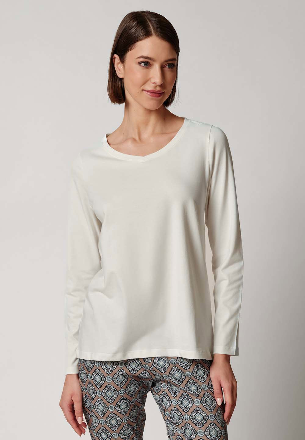 hautnah Mix &amp; Match Shirt langarm marshmallow 010394-01H446