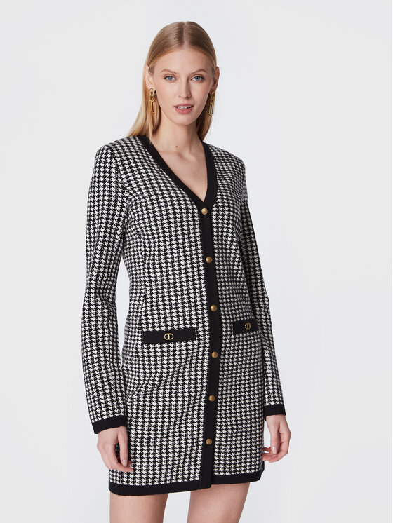TWINSET Strickkleid 222TT3303 Schwarz Regular Fit