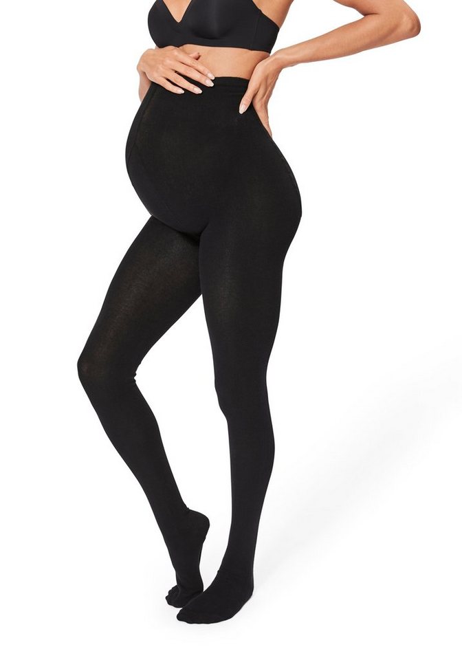 Lavana Strickstrumpfhose Schwangerschaft, mit extra Zwickel für angenehme Weite