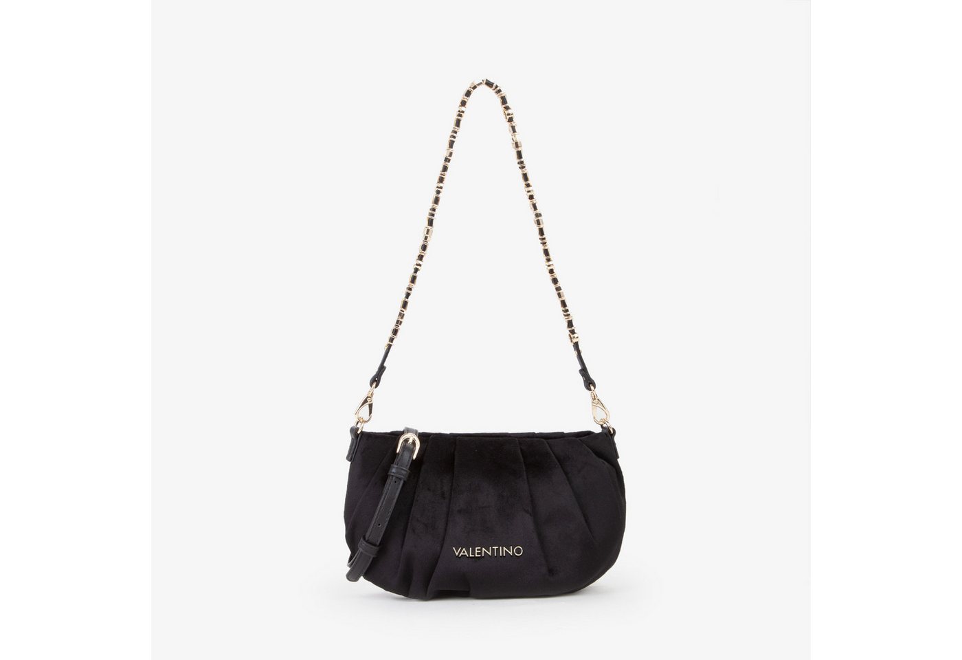 VALENTINO BAGS Umhängetasche ELITA, Samt Clutch, Abendtasche mit modischer Raffung