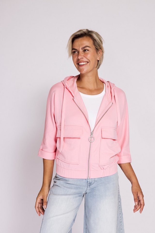 Zhrill Sweatblazer HARIKE mit Kapuze und Kordelzug, mit Klappentaschen, normale Passform