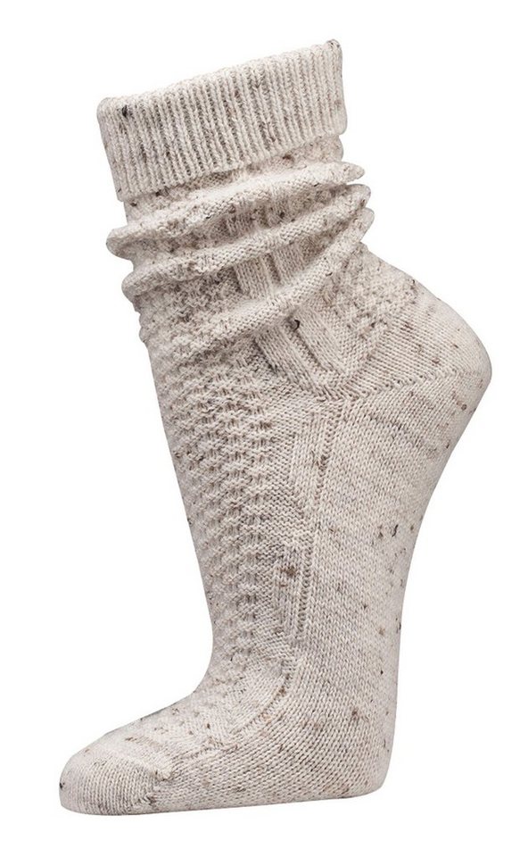 Wowerat Trachtensocken 2 Paar Trachten-Socken mit Wolle "Tweedgarn" 2er-Bündel (2 Paar)