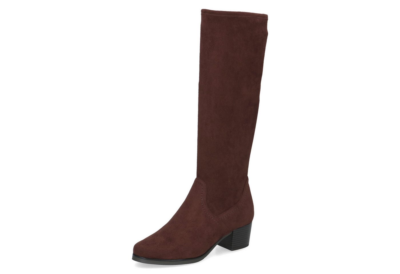 Caprice Stiefel, Blockabsatz, Schlupfstiefel mit Stretch-XS-Schaft in schmaler Form