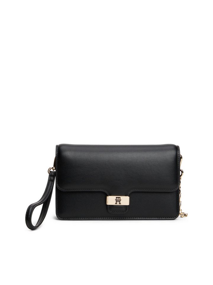 Tommy Hilfiger Clutch TH HERITAGE CLUTCH, Minibag, Abendtasche, Umhängetasche mit goldfarbener Umhängkette