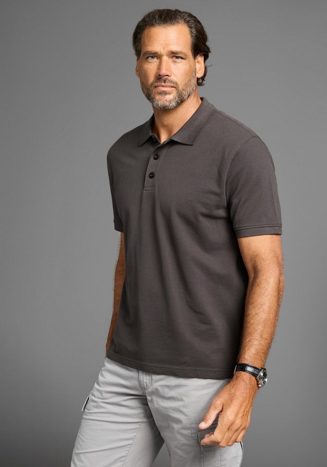Man's World Poloshirt Kurzarm, lockere Passform, unifarben