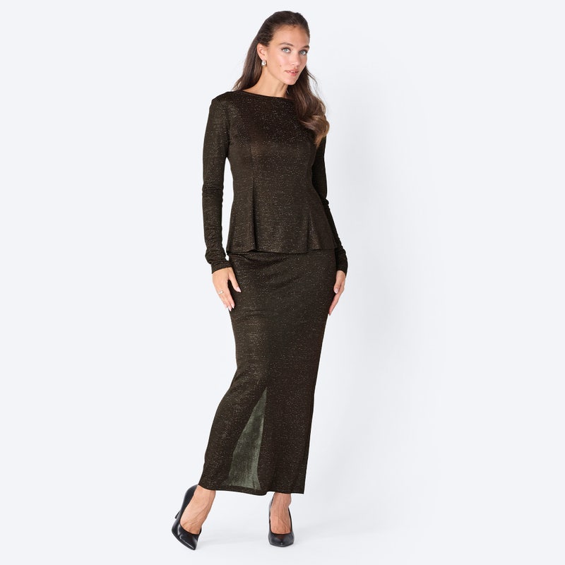 Damen-Rock mit Lurex-Effektgarn