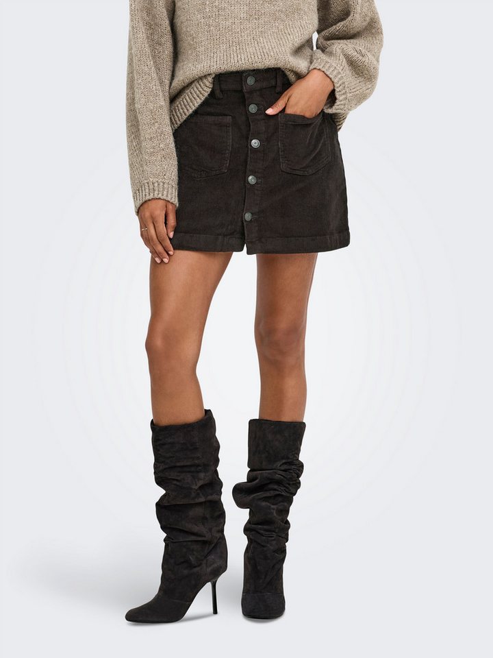 ONLY Cordrock ONLAMAZING HW CORD SKIRT Baumwollmischung